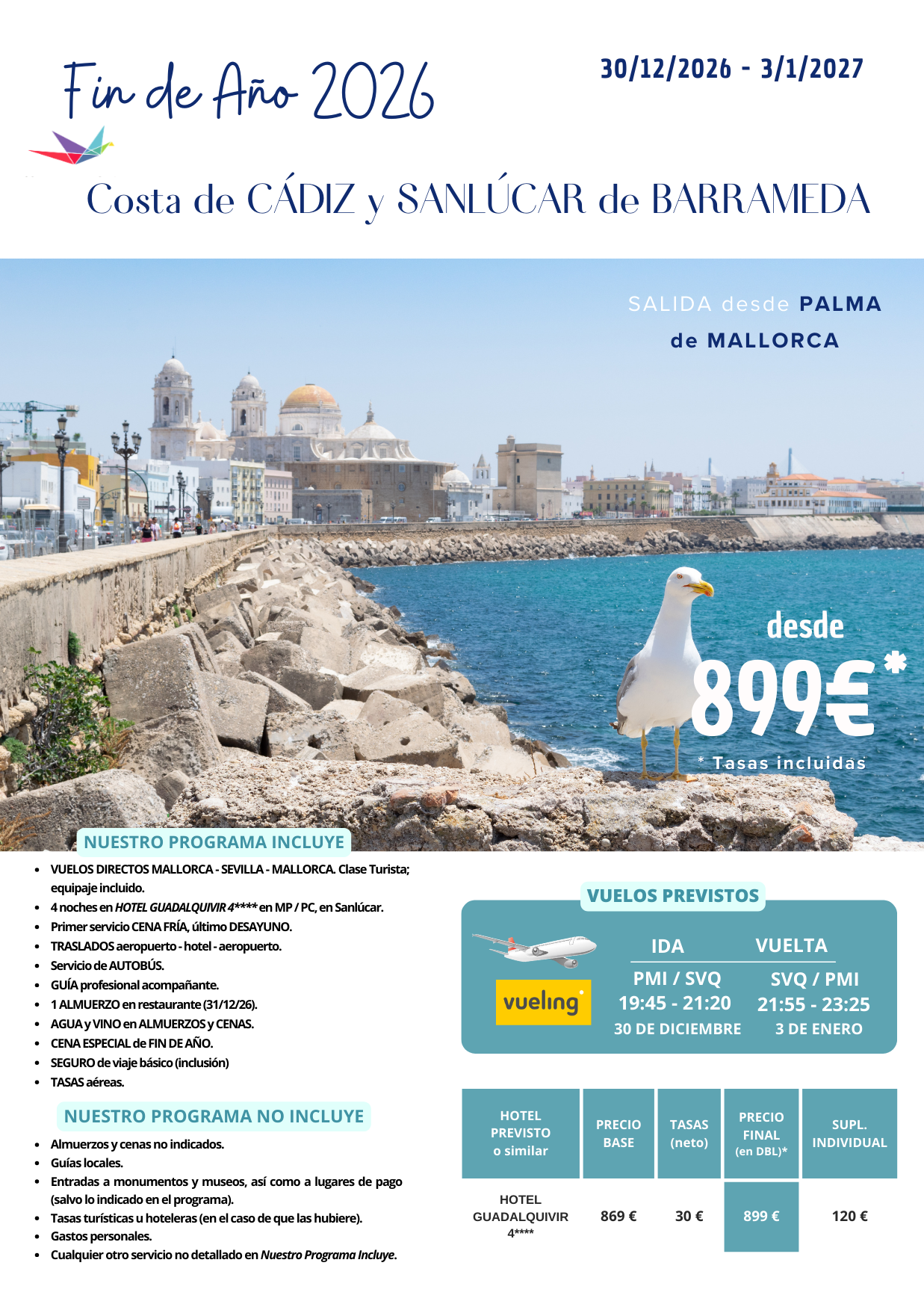 Especial Fin de Año 2026 en ________, desde Mallorca con vuelo directo, , para Agencias de Viajes con Elige Tu Viaje.